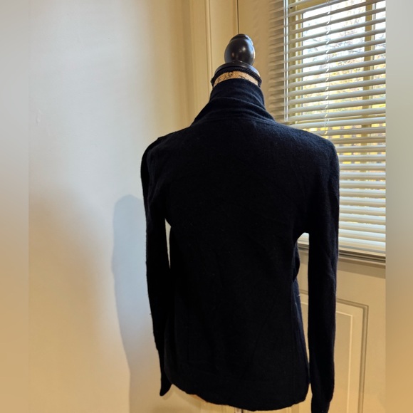 Aqua Cashmere black hi lo open front jacket t cardigan - Picture 2 of 7